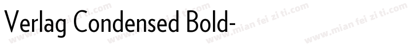 Verlag Condensed Bold字体转换